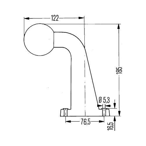 HELLA Umrissleuchte 2XS 340 108-001 f&uuml;r DAF SCHMITZ CARGOBULL REISCH, rechts