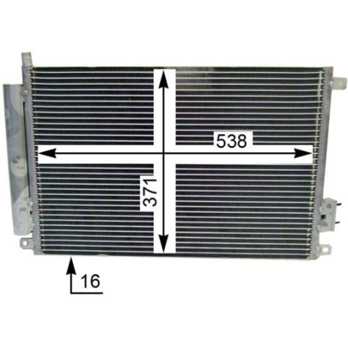 MAHLE AC 787 000S Kondensator, Klimaanlage BEHR f&uuml;r CHRYSLER FIAT FORD LANCIA
