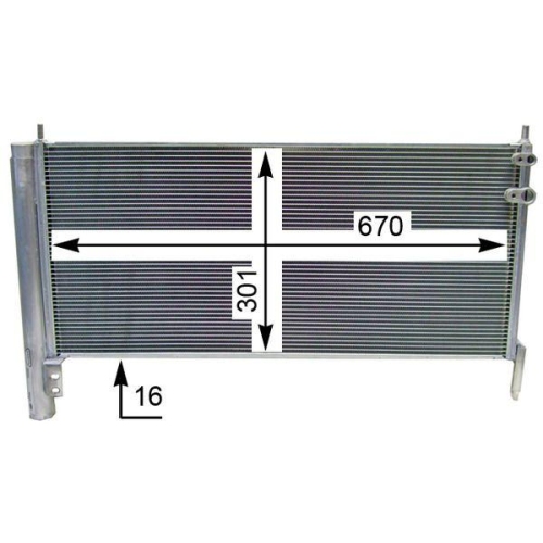 MAHLE AC 818 000S Kondensator, Klimaanlage BEHR f&uuml;r TOYOTA LEXUS