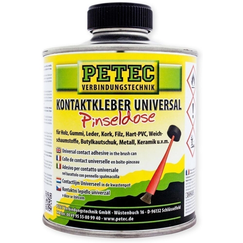 Gummiklebstoff PETEC 93935 Kontaktkleber Universal Pinseldose für
