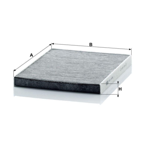 Filter, Innenraumluft MANN-FILTER CUK 2436 f&uuml;r FORD, unter der Mittelkonsole