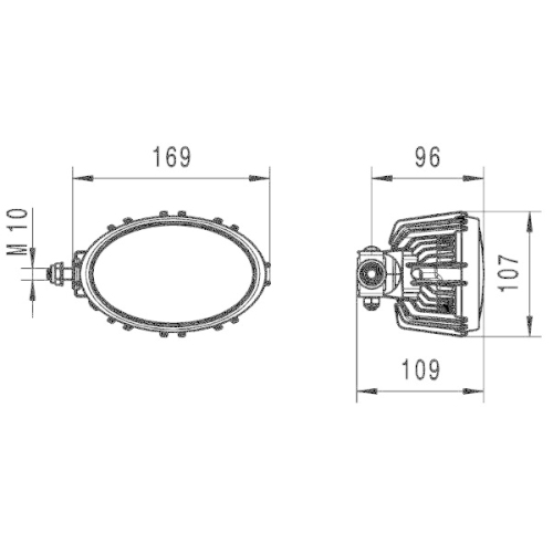 HELLA Arbeitsscheinwerfer 1GA 996 761-191 f&uuml;r KUBOTA GRIMME
