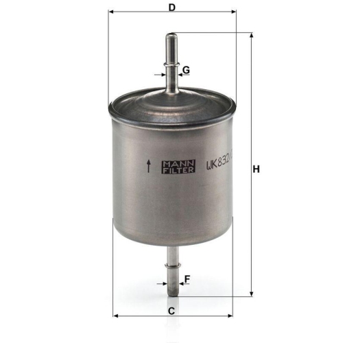 Kraftstofffilter MANN-FILTER WK 832/2 f&uuml;r VOLVO