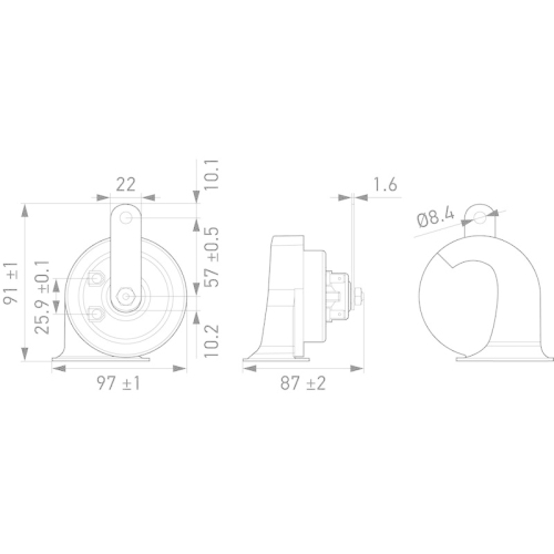HELLA Fanfare 3FH 007 728-981 für AUDI BMW MERCEDES-BENZ SEAT SKODA VW