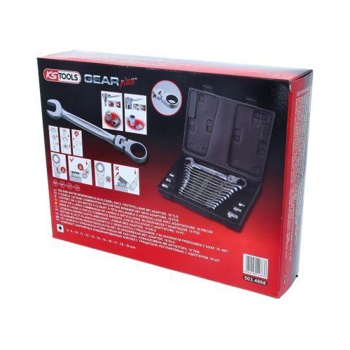 Ratschen-Ringgabelschl&uuml;sselsatz KS TOOLS 503.4868 f&uuml;r