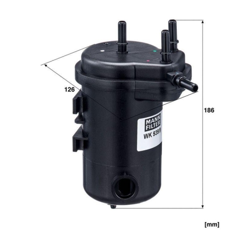 Kraftstofffilter MANN-FILTER WK 939/9 x f&uuml;r NISSAN RENAULT