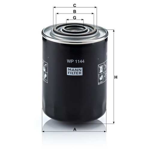 &Ouml;lfilter MANN-FILTER WP 1144 f&uuml;r CITRO&Euml;N FIAT IVECO OPEL PEUGEOT RENAULT HITACHI