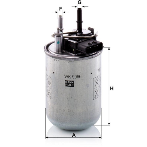Kraftstofffilter MANN-FILTER WK 9066 f&uuml;r NISSAN