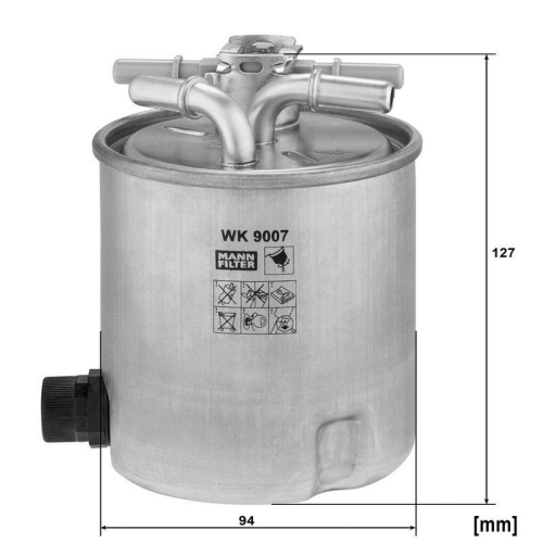 Kraftstofffilter MANN-FILTER WK 9007 f&uuml;r RENAULT