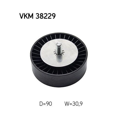 Umlenk-/F&uuml;hrungsrolle, Keilrippenriemen SKF VKM 38229 f&uuml;r BMW, mitte links