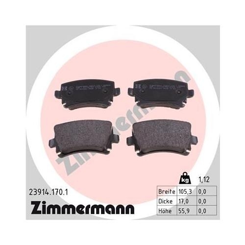 Bremsscheibe ZIMMERMANN 100.3300.20 COAT Z f&uuml;r FORD VAG AUDI (FAW) VW (FAW)