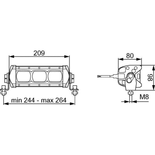 HELLA Arbeitsscheinwerfer 1GE 360 000-002 für SCANIA