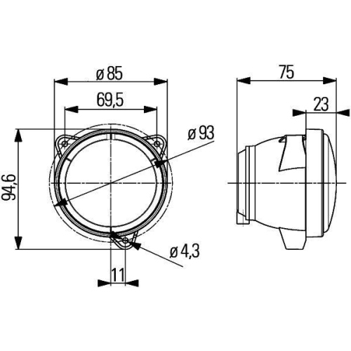 HELLA Arbeitsscheinwerfer 1G0 996 176-021 f&uuml;r AEBI DAF FENDT KUBOTA AGCO