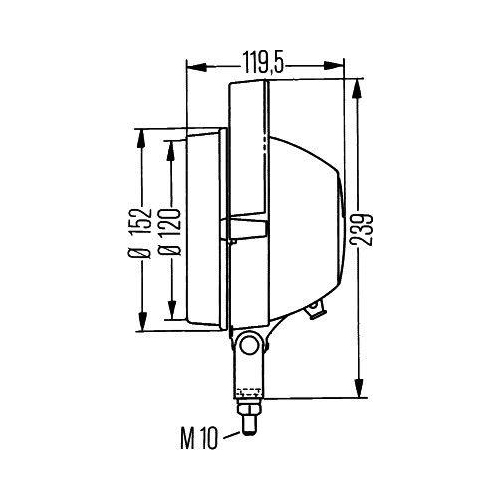 HELLA Arbeitsscheinwerfer 1G3 005 760-001 für AEBI IVECO FAUN CASE IH LIEBHERR