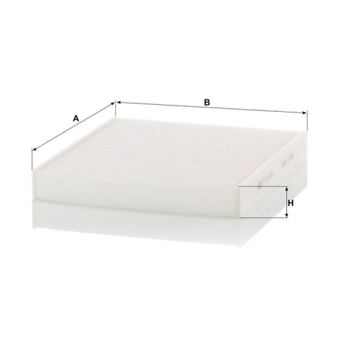 Filter, Innenraumluft MANN-FILTER CU 26 009 f&uuml;r VAG, hinter dem Handschuhfach