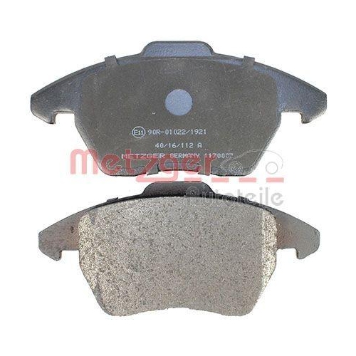 Bremsbelagsatz, Scheibenbremse METZGER 1170007 GREENPARTS f&uuml;r VAG, Vorderachse