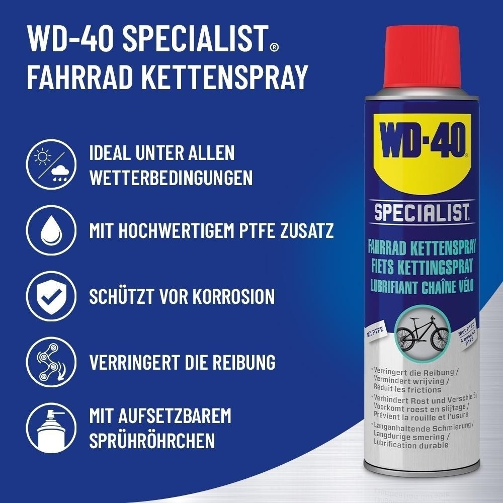 WD-40 Bike Fahrradpflegeset Kettenspray Allwetter & Reinigerl & Kettenreiniger
