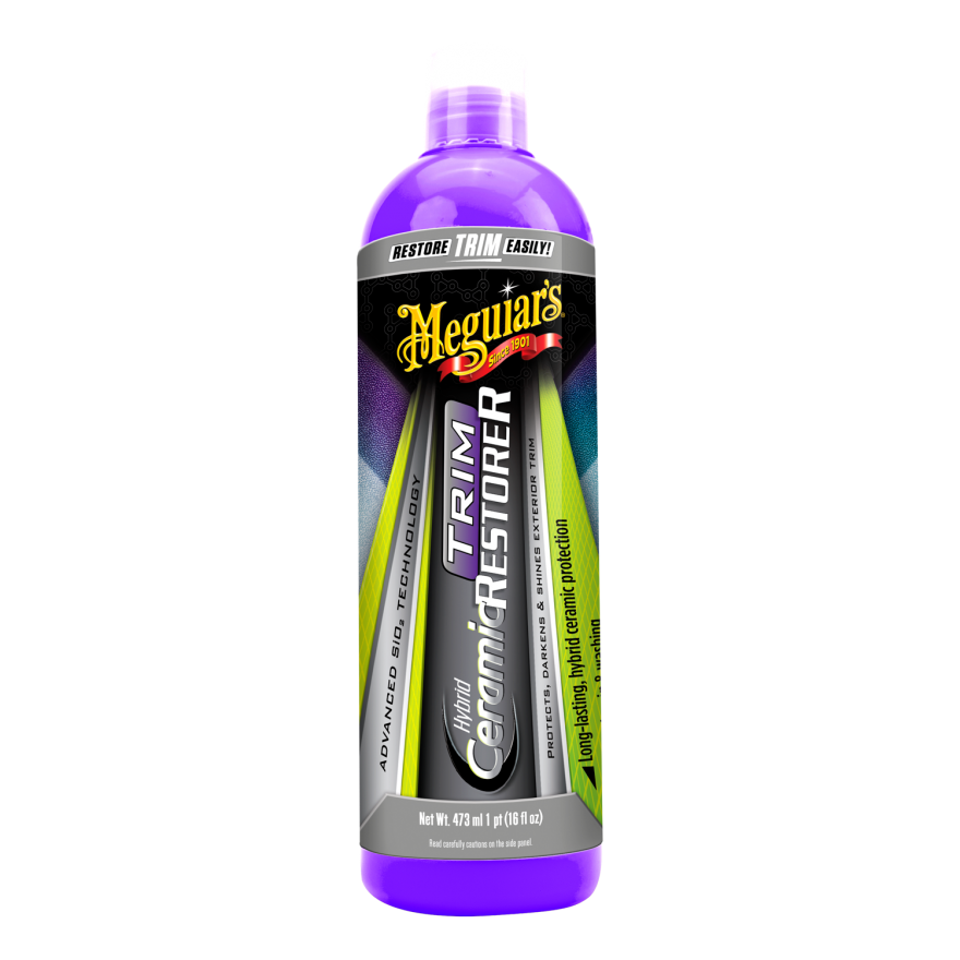 Meguiars G220316EUMEG Hybrid Ceramic Trim Restorer 473ml & X3080EUMEG Pad