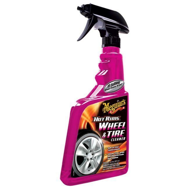 Meguiars G9524EUMEG Hot Rims Wheel Cleaner 709ml & X1902EUMEG Bürste Medium
