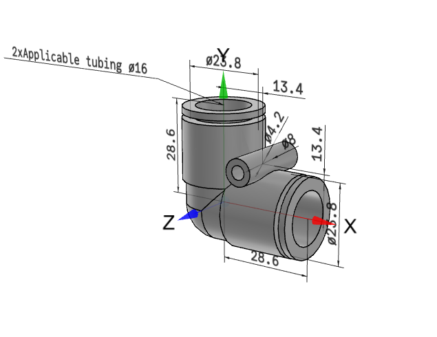 SMC 10x Winkel-Steckverbindung - KQ2L08-00A