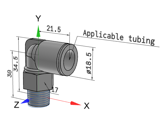SMC 10x Einschraubwinkel- KQ2L08-02AS