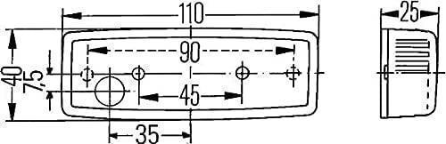 HELLA Seitenmarkierungsleuchte 2PS 006 717-031 für AUWÄRTER DAF FIAT FRUEHAUF