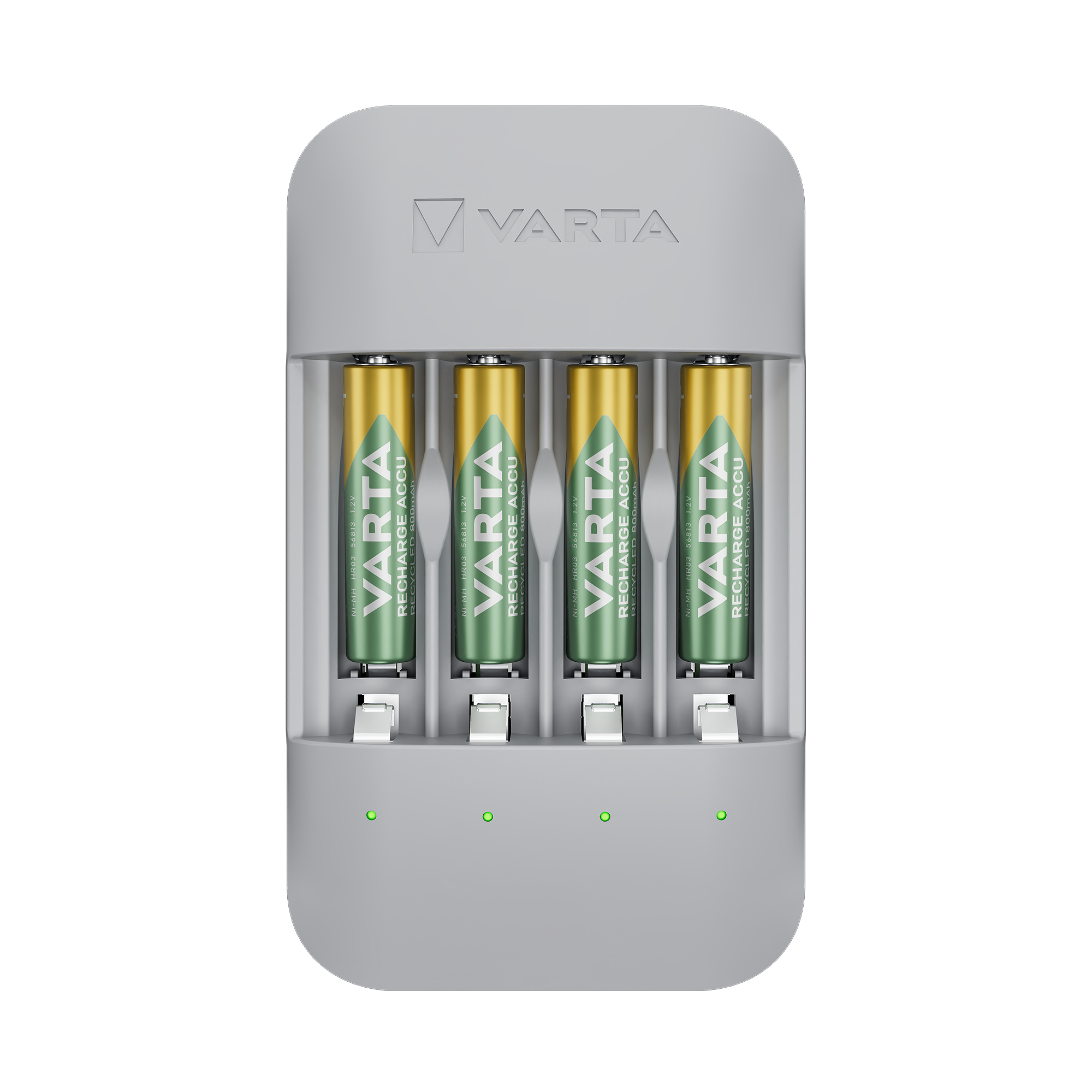 VARTA Eco Charger Pro Recycled Ladegerät & 4x AAA Batterien 800 mAh Box