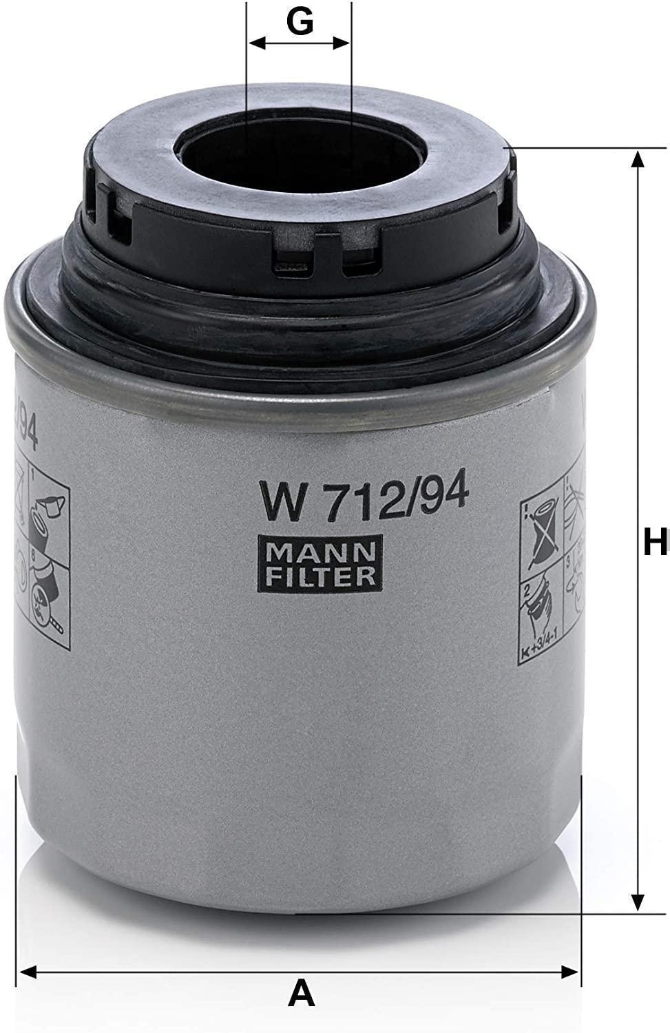 Ölfilter MANN-FILTER W 712/94 für VAG