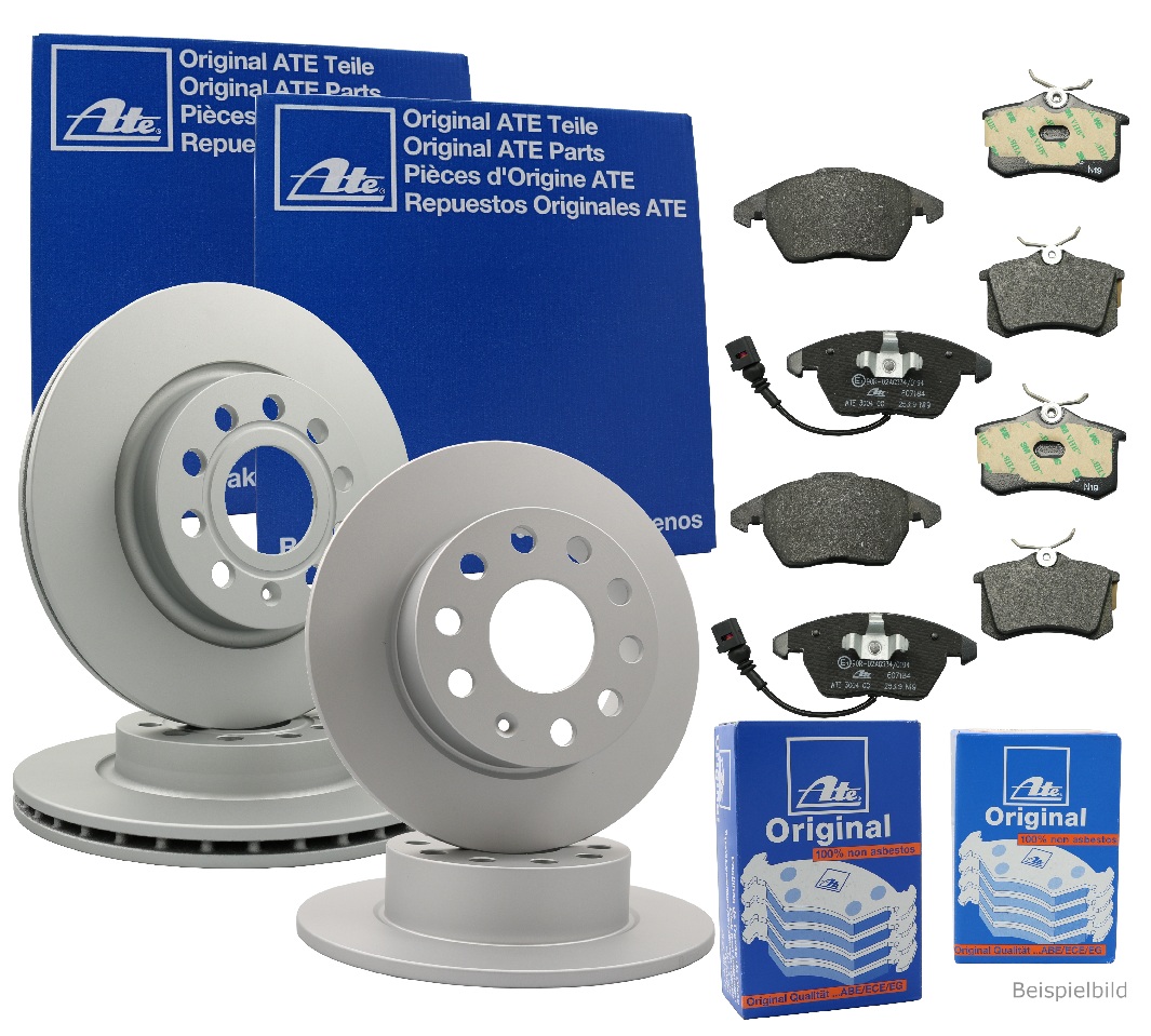 ATE Bremsenset vorne + hinten Bremsscheiben + Bremsbel&auml;ge BMW 1
